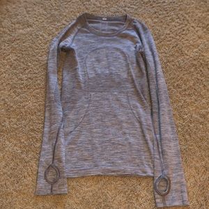 SOLD- Gray Swifty Tech Long Sleeve